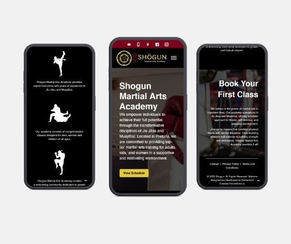 Alementom Website Design Shogun Martial Arts Academy